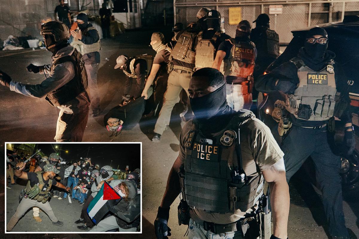 Anti-ICE mob chants ‘kill yourself’ at agents in violent clash