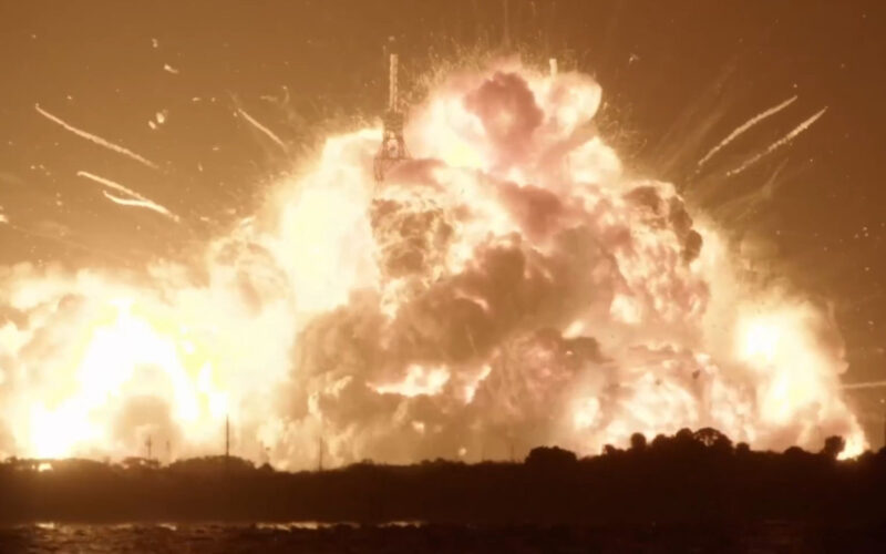 Video of rocket explosion during test at Cape Canaveral