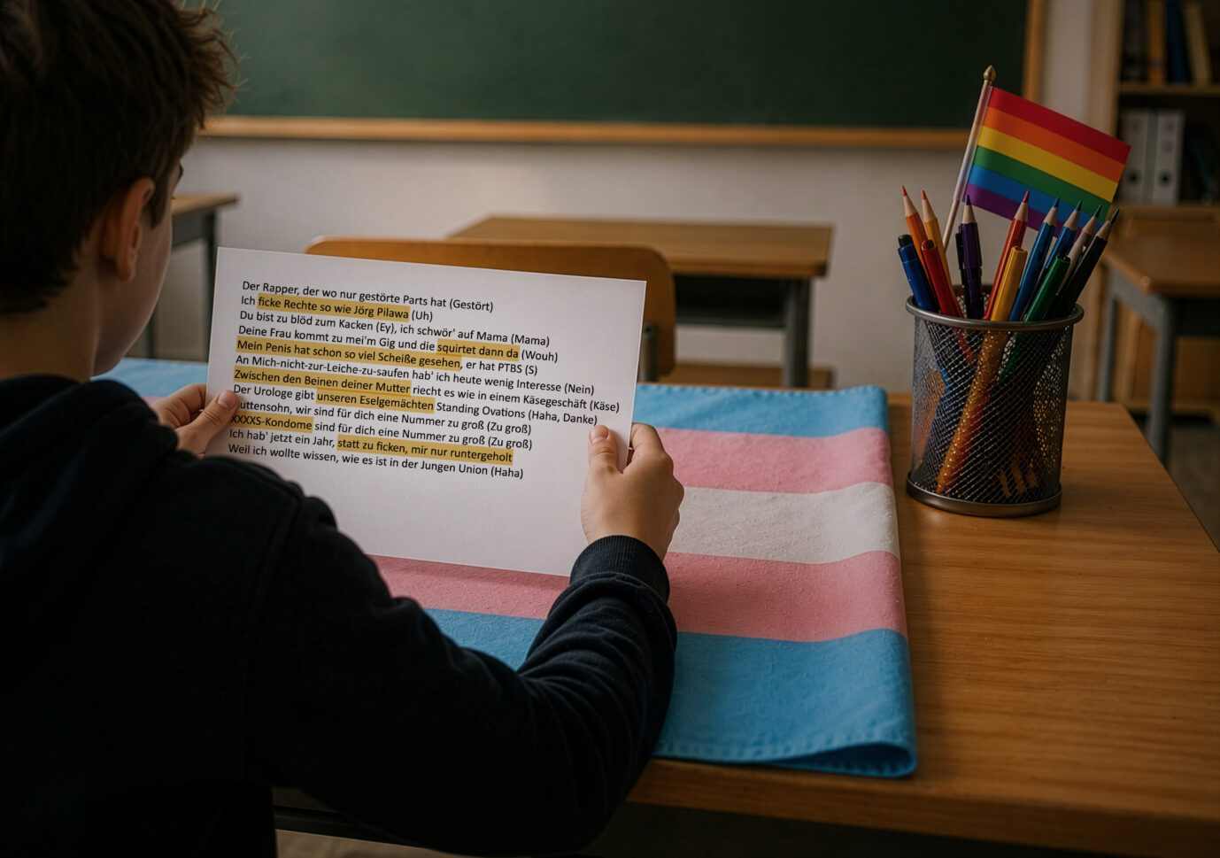 Trans Teacher Has Students Analyze “I F*ck a Wh*re” Lyrics