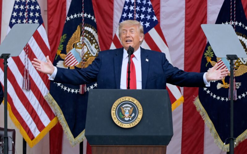 Trump Vows to Block Iran Nukes at Fallen Troops Memorial