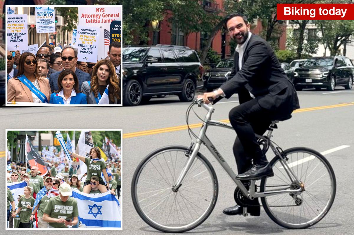 Ex-mayors join Hochul at NYC Israel parade as Mamdani rides bike