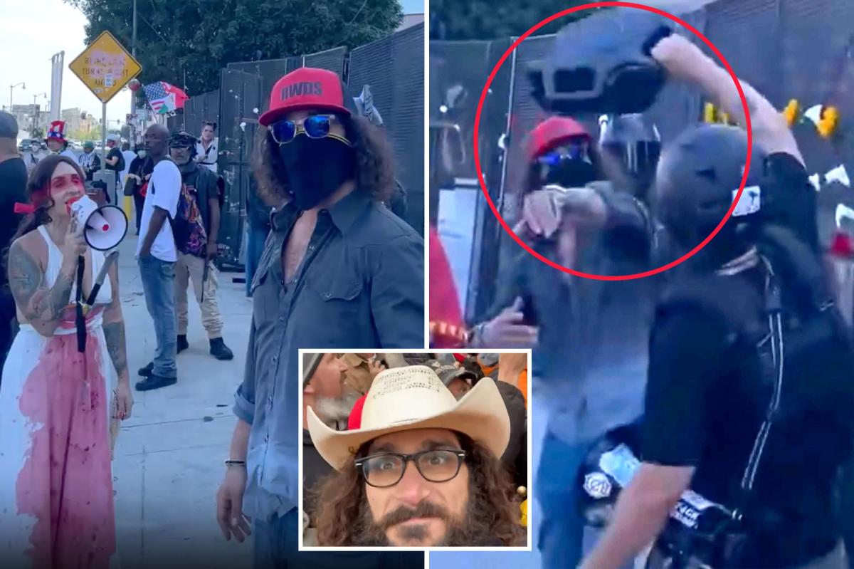 Far-left anti-ICE activists pour gasoline on Trump supporter in LA