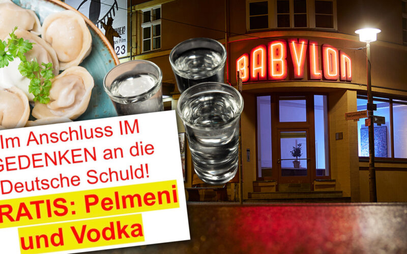 Berlin Cinema Commemorates “German Guilt” with “Free Pelmeni and Vodka”
