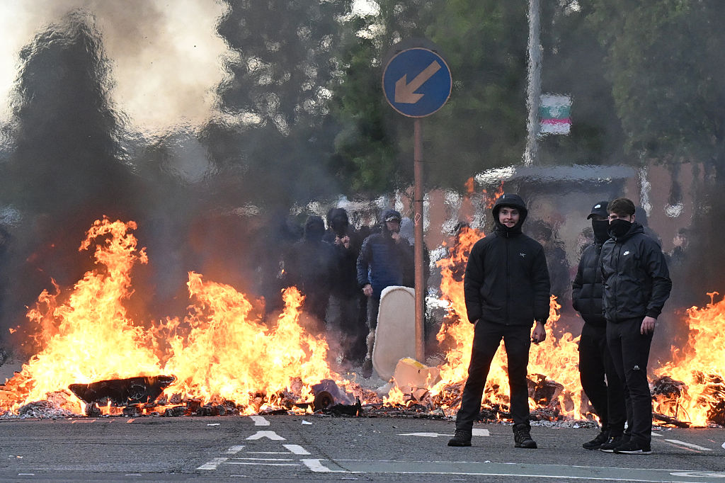Anti-immigration riots erupt in Belfast after stabbing attack