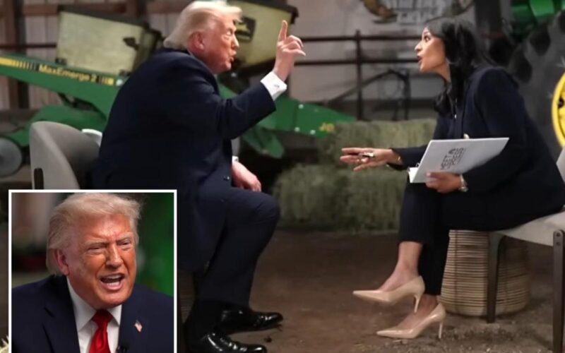 Trump walks out of NBC interview after heated 2020 election clash