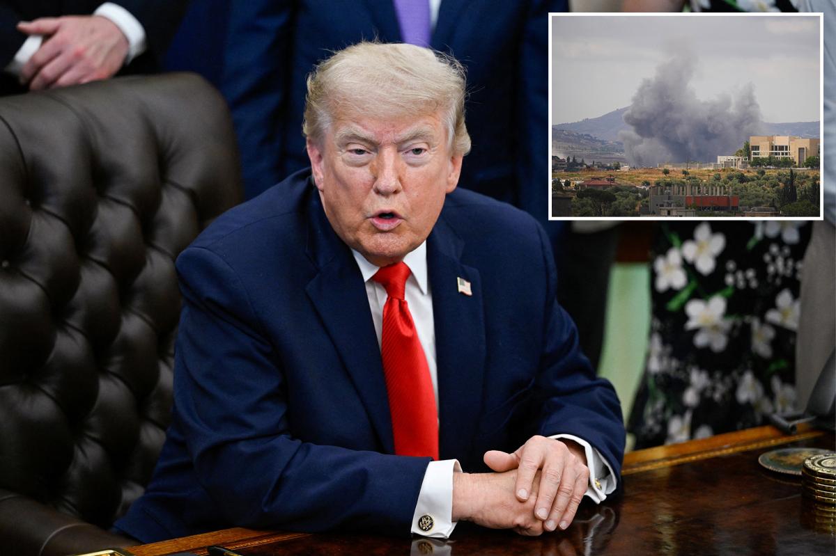 Trump Slams Israel Over Lebanon Strike, Warns of Risking Iran Deal