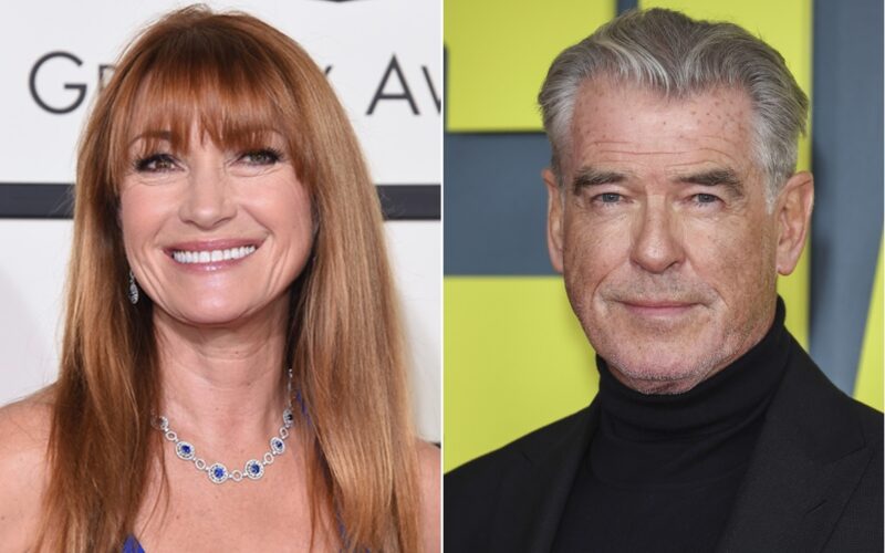 Former Bond Girl Jane Seymour Paints With Pierce Brosnan