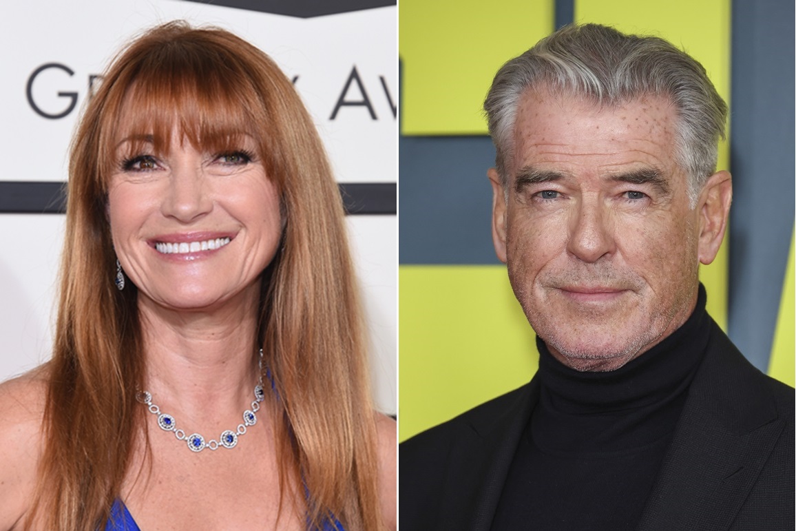 Former Bond Girl Jane Seymour Paints With Pierce Brosnan