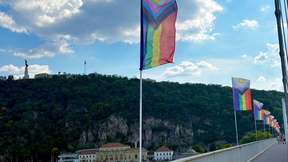 Pride Flags on Budapest Bridge Removed by Unknown Dissident