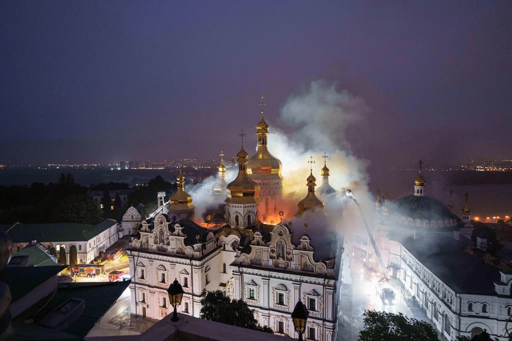 Russian Strike Ravages Kiev Cathedral in Attack on Christianity