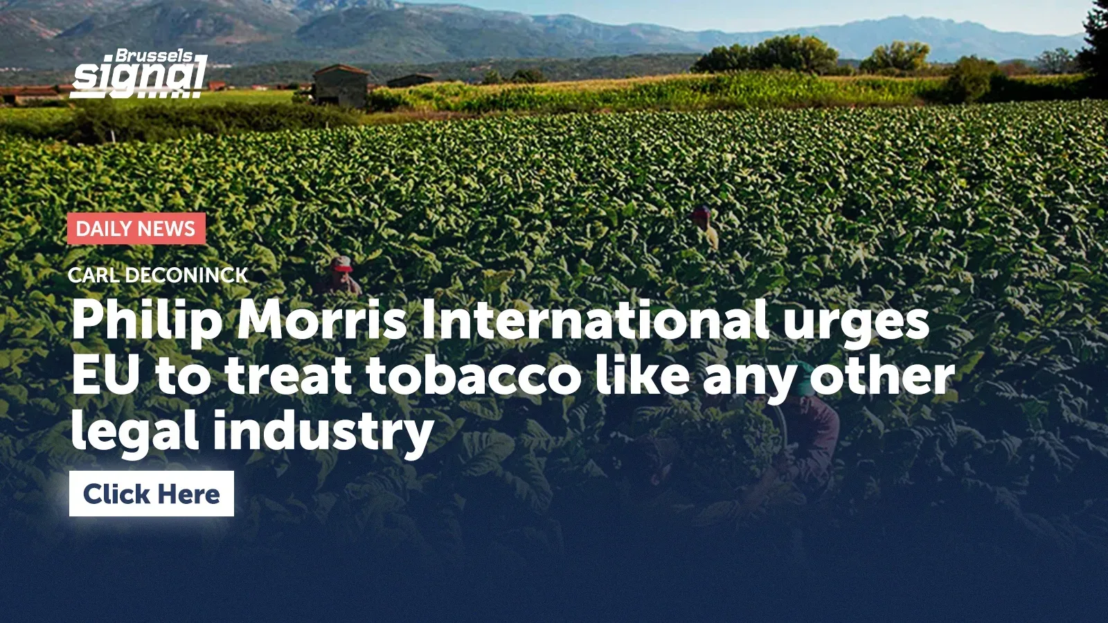 Philip Morris Urges EU to Treat Tobacco as Legal Industry