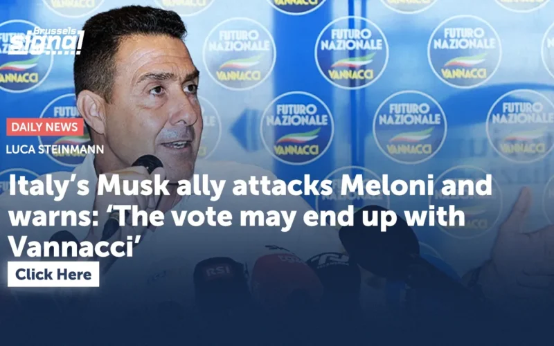 Italy’s Musk Ally Attacks Meloni, Warns of Vannacci Threat