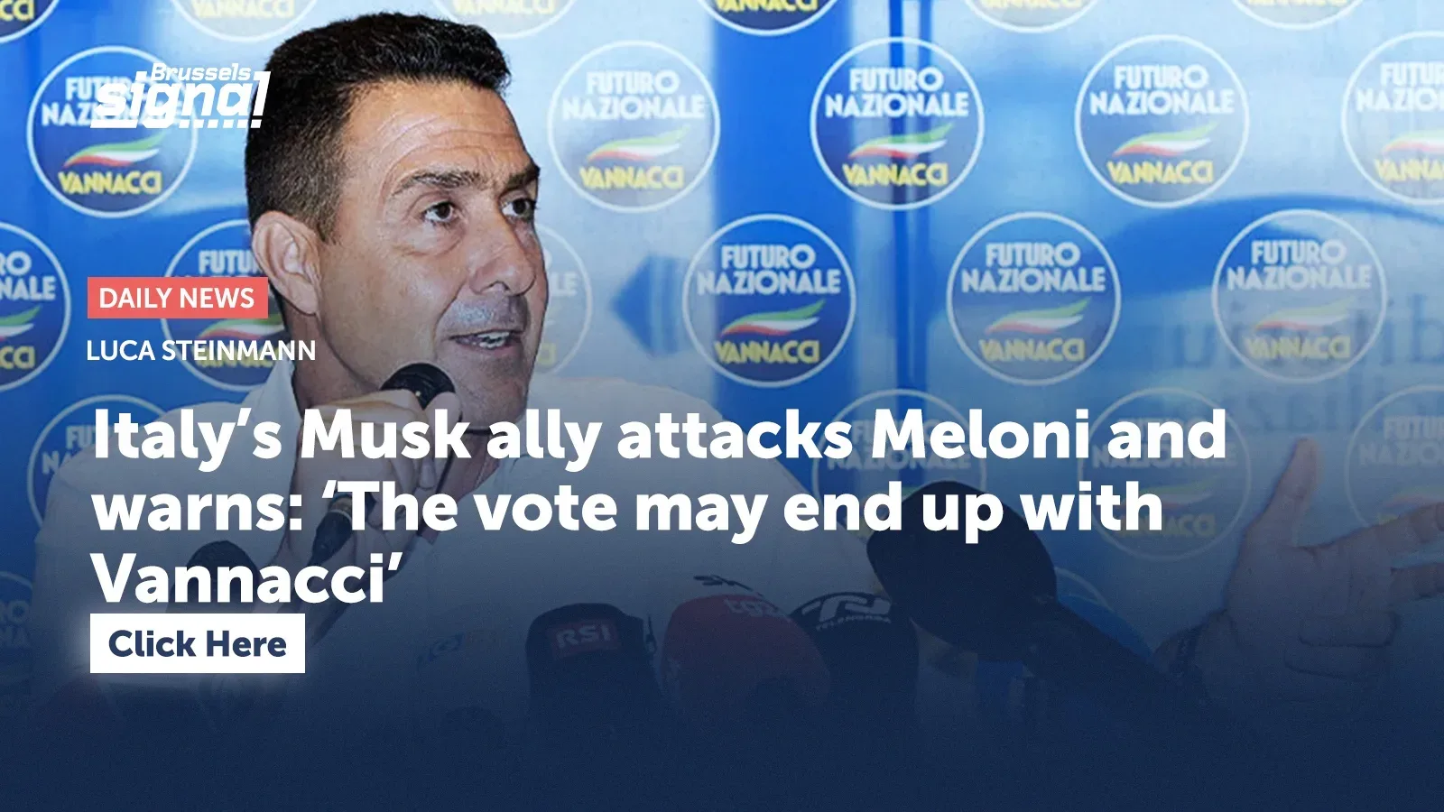 Italy’s Musk Ally Attacks Meloni, Warns of Vannacci Threat