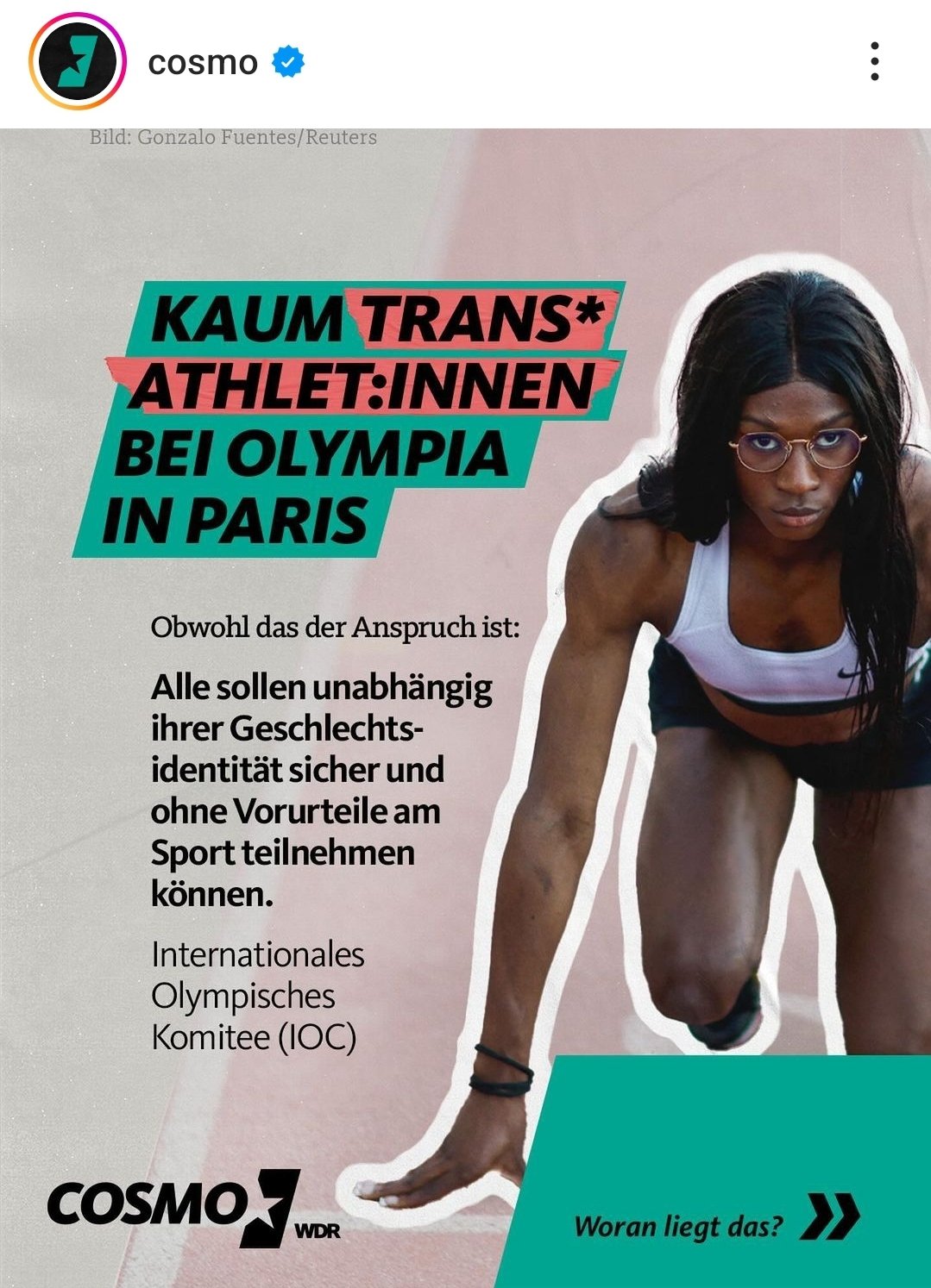 Für „Cosmo“ treten zu wenig Männer im Frauensport an.