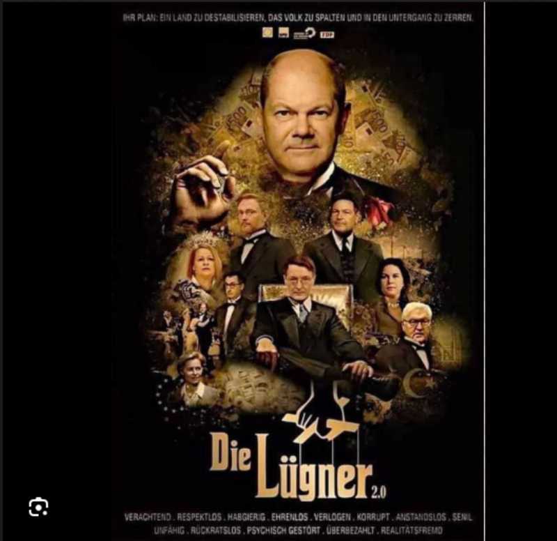 Kostete den Verfasser 900 Euro: Ein Bild von verschiedenen Politikern mit dem Titel „Lügner 2.0“.