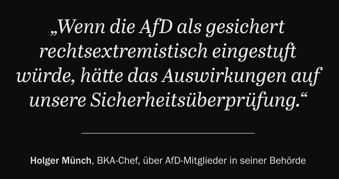 Holger Münch, Präsident des BKA, in einem Interview mit dem „Tagesspiegel“