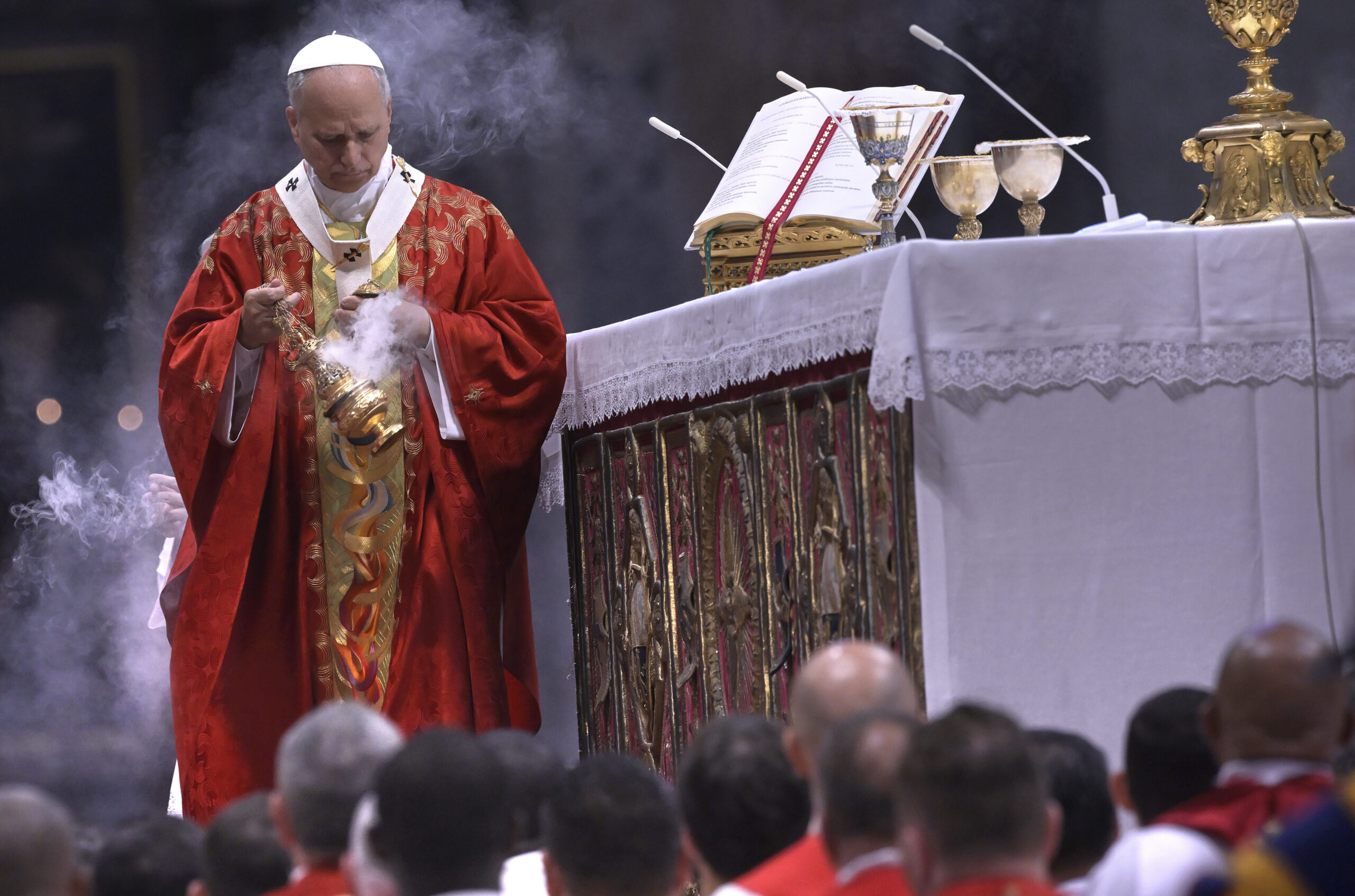 Papst Leo vor wenigen Tagen während einer Messe im Vatikan