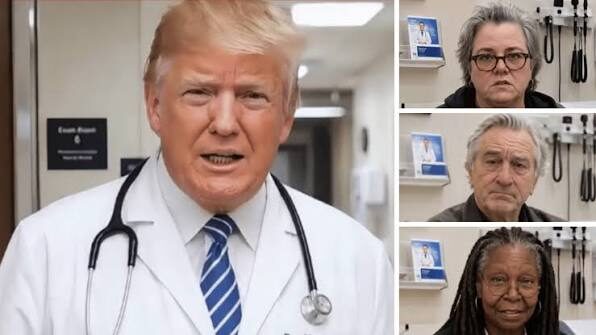 Trump Mocks Hollywood Elites with AI Doctor Video Curing TDS