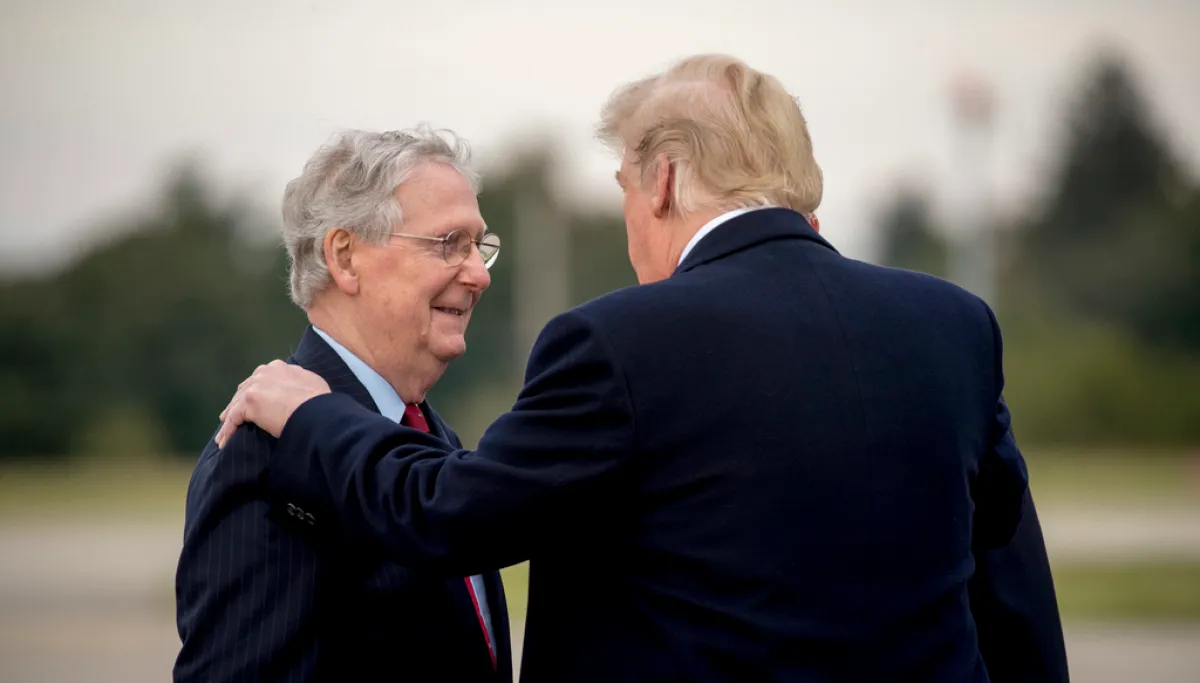Trump Says He Has No Idea About McConnell’s Health