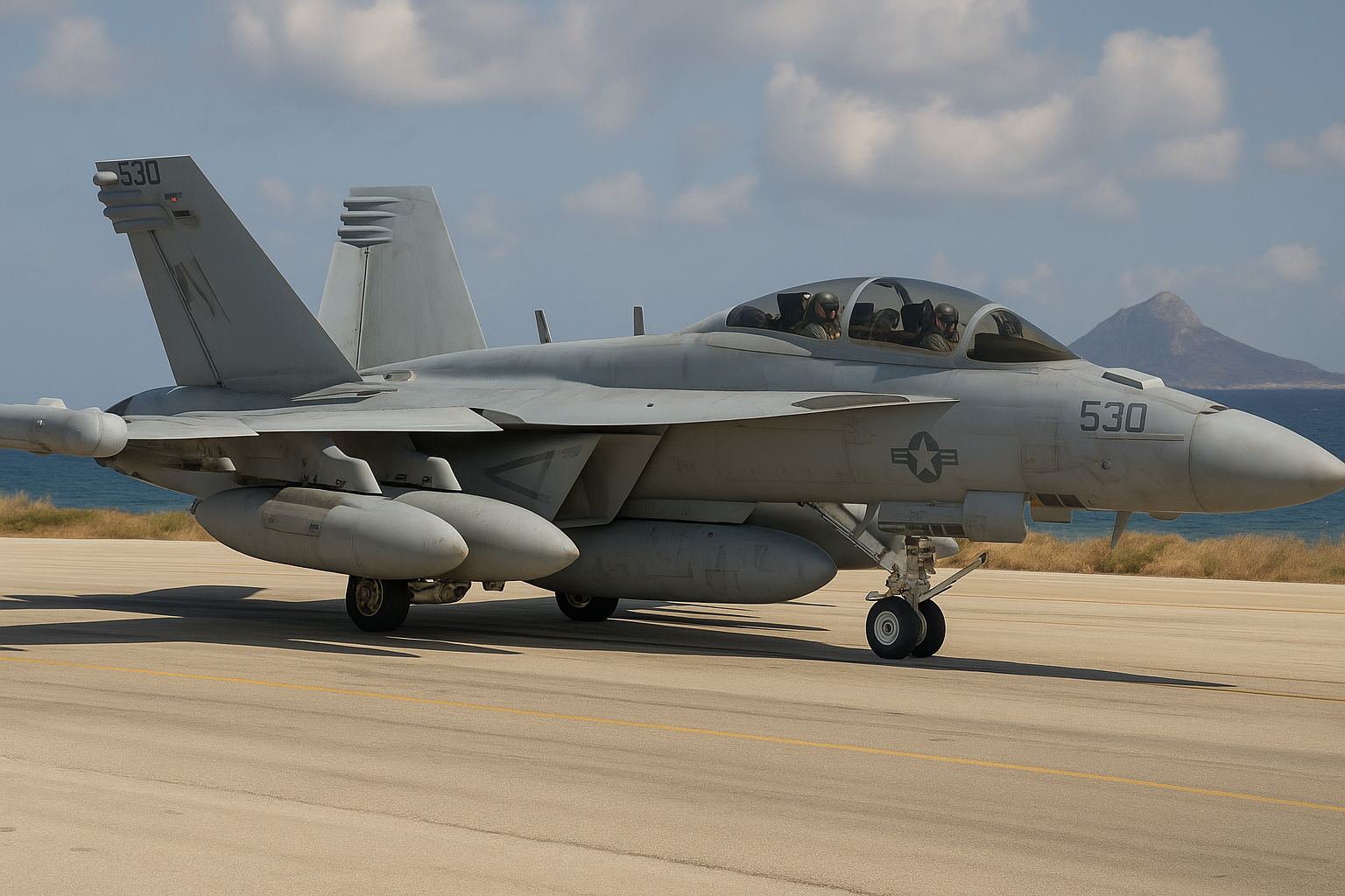 U.S. Electronic Warfare Aircraft Deploy to Crete From Britain
