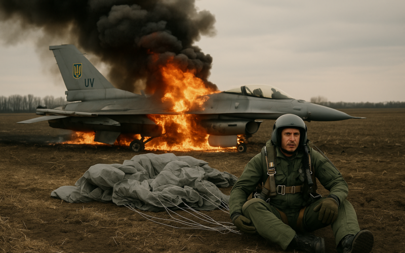 Ukrainian F-16 Downed Near Frontline, Pilot Safely Ejected