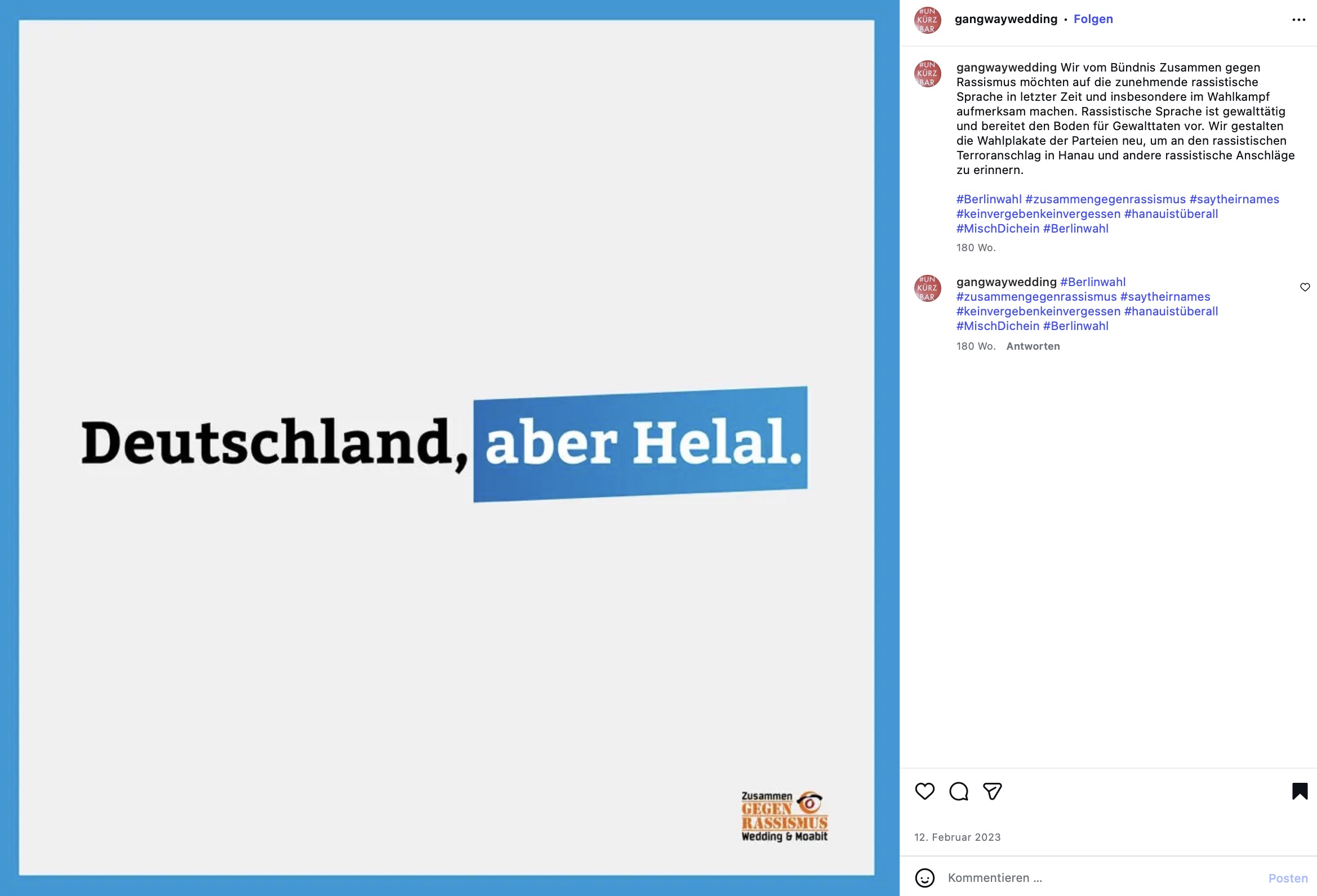 „Deutschland, aber Helal.“, so das Plakat des Vereins.