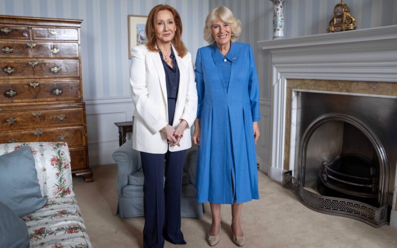 J.K. Rowling’s Visit to Queen Camilla Criticized Over Trans Views