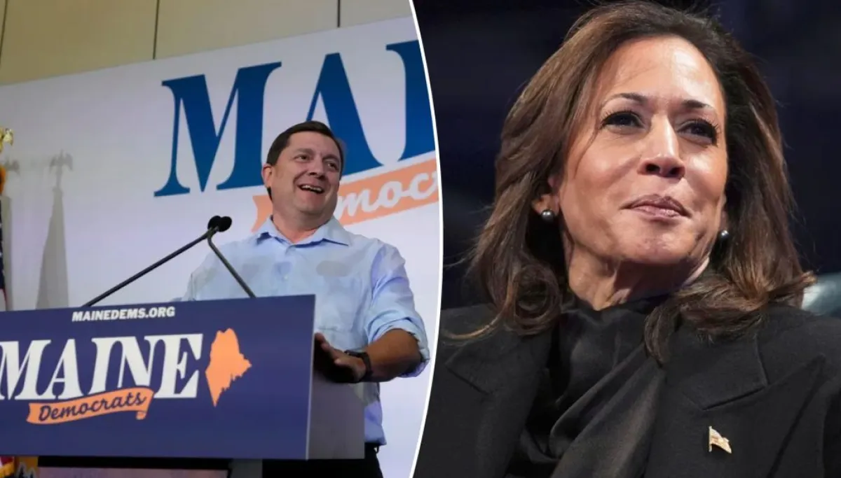 Harris Compares Maine Democrat’s Rise to Her 2024 Campaign