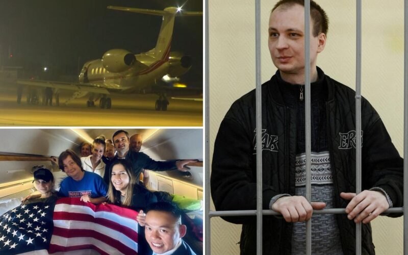 Marine vet freed from Russian prison returns to US after alleged abuse