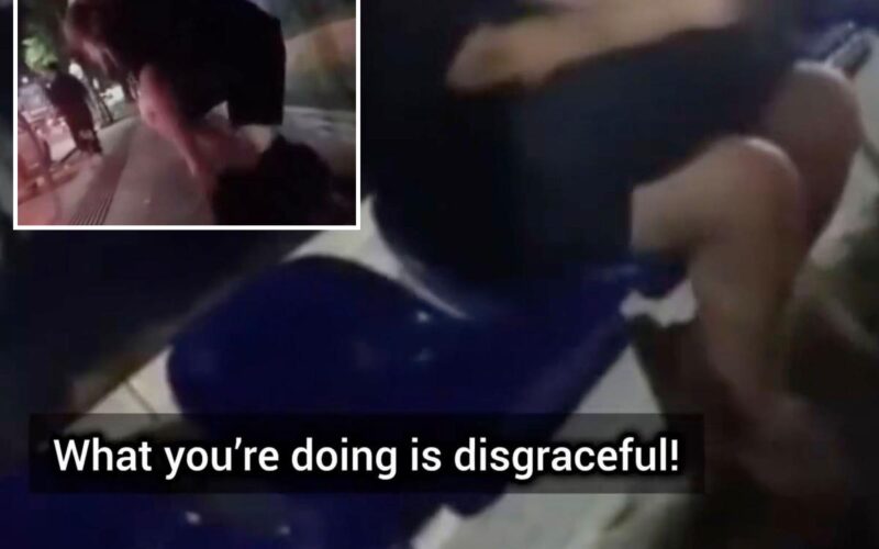 Iranian Woman Forced to Cover Legs as Morality Police Crack Down