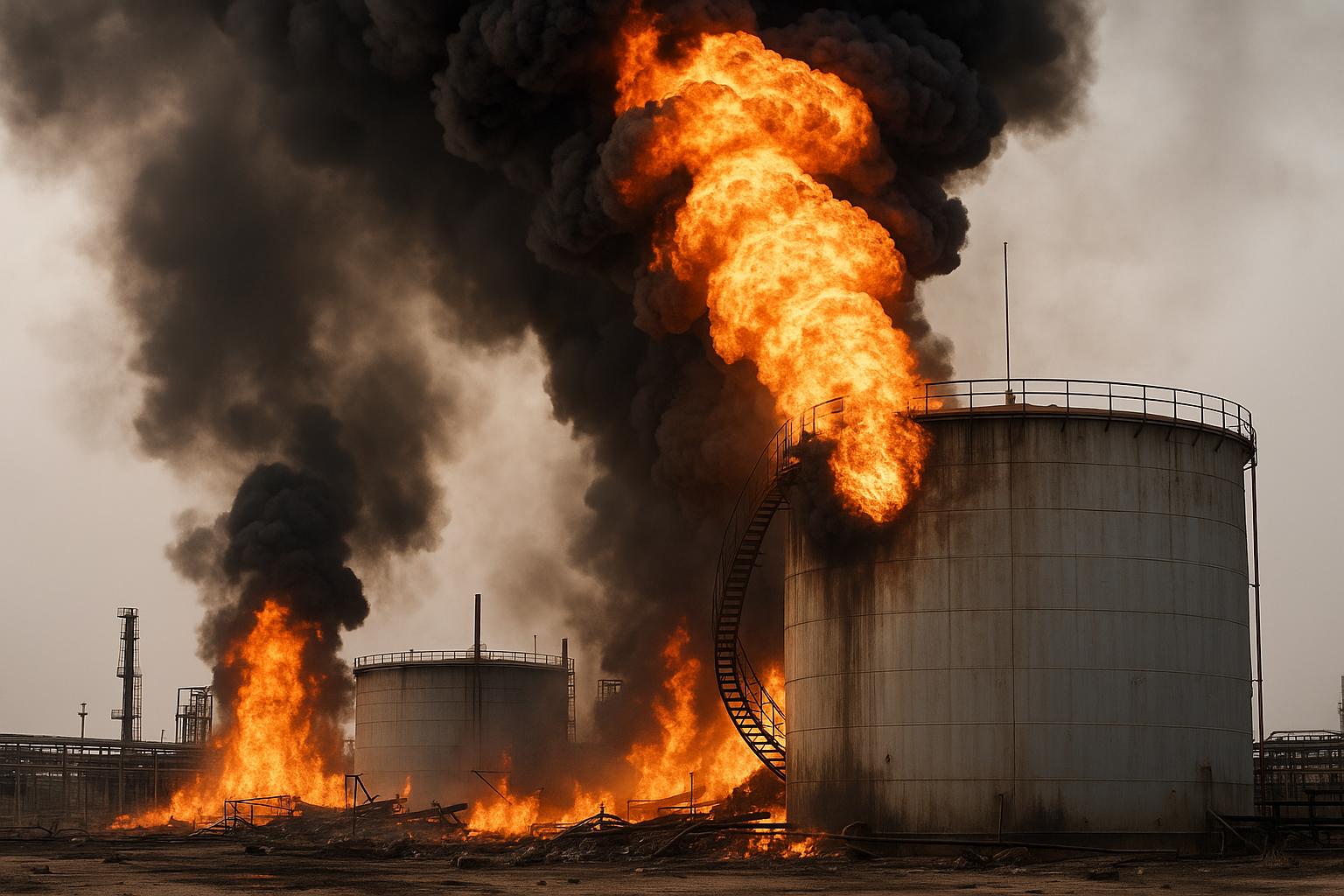 Libya Oil Depot Fire After Tank Hit at Zawiya Facility