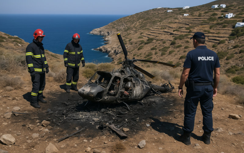 Three Dead After Helicopter Crash on Greek Island of Sifnos