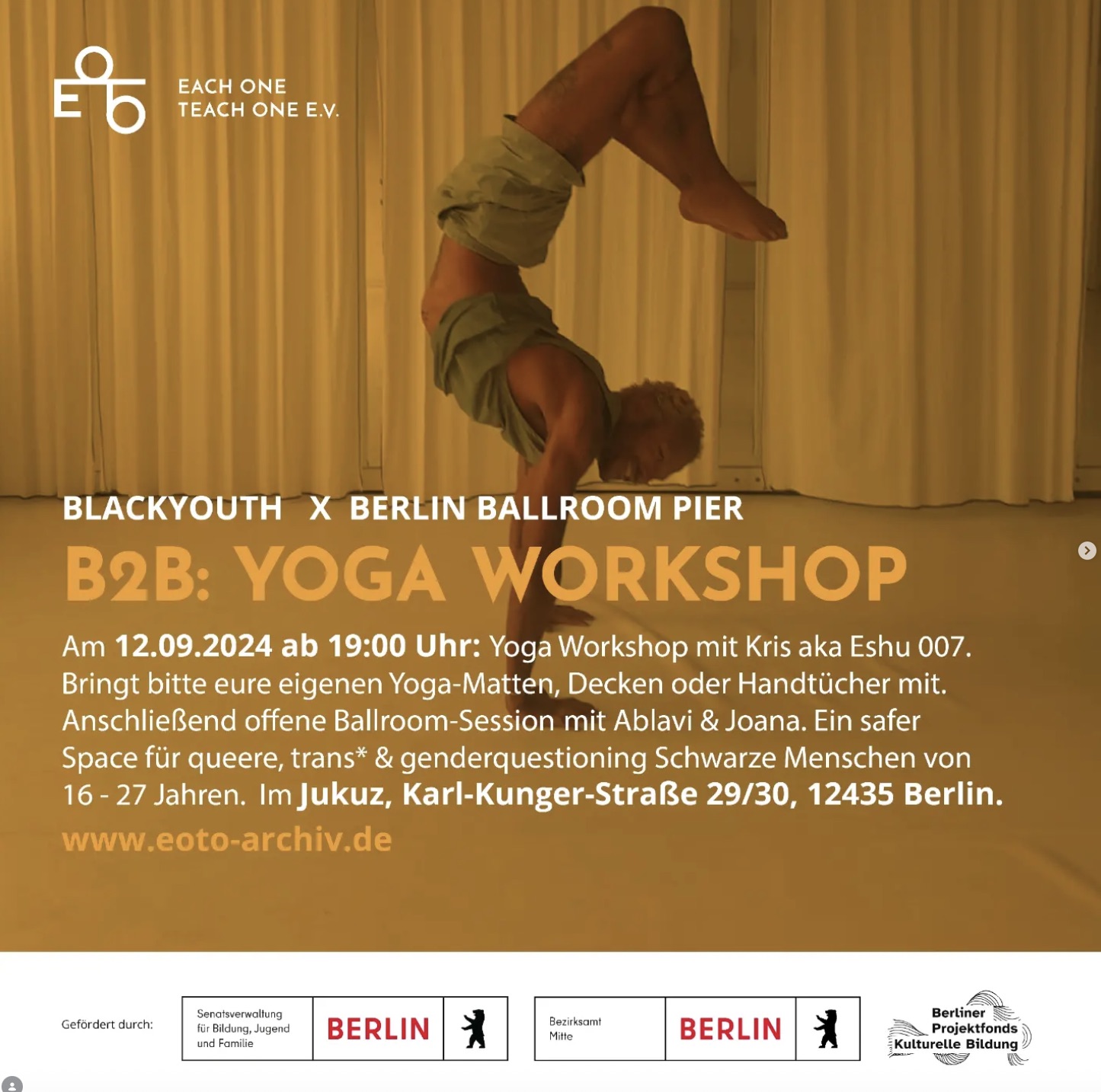 Yoga nur für Schwarze. Ein Angebot von EOTO.