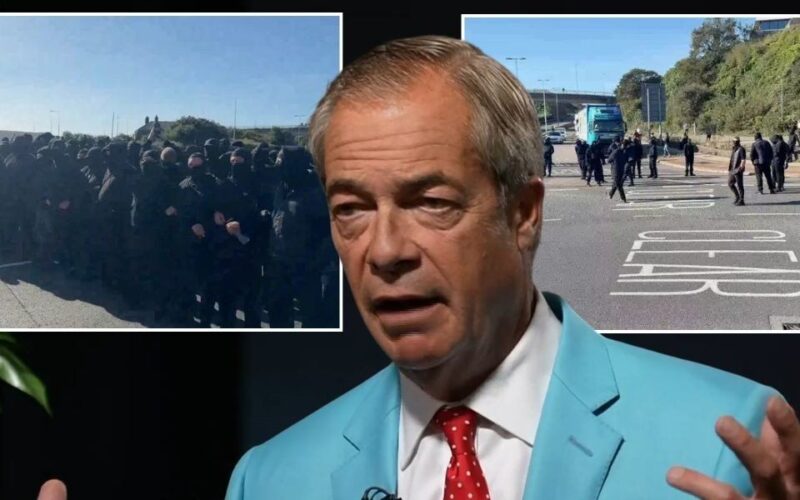 Farage Slams ‘Disgusting’ Masked Protesters Blocking Dover Port