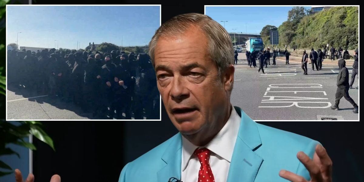 Farage Slams ‘Disgusting’ Masked Protesters Blocking Dover Port